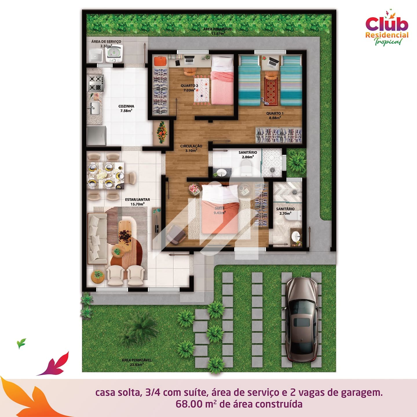 Imagem de Casa à Venda Condomínio Club Residencial Tropical - Vitória da Conquista